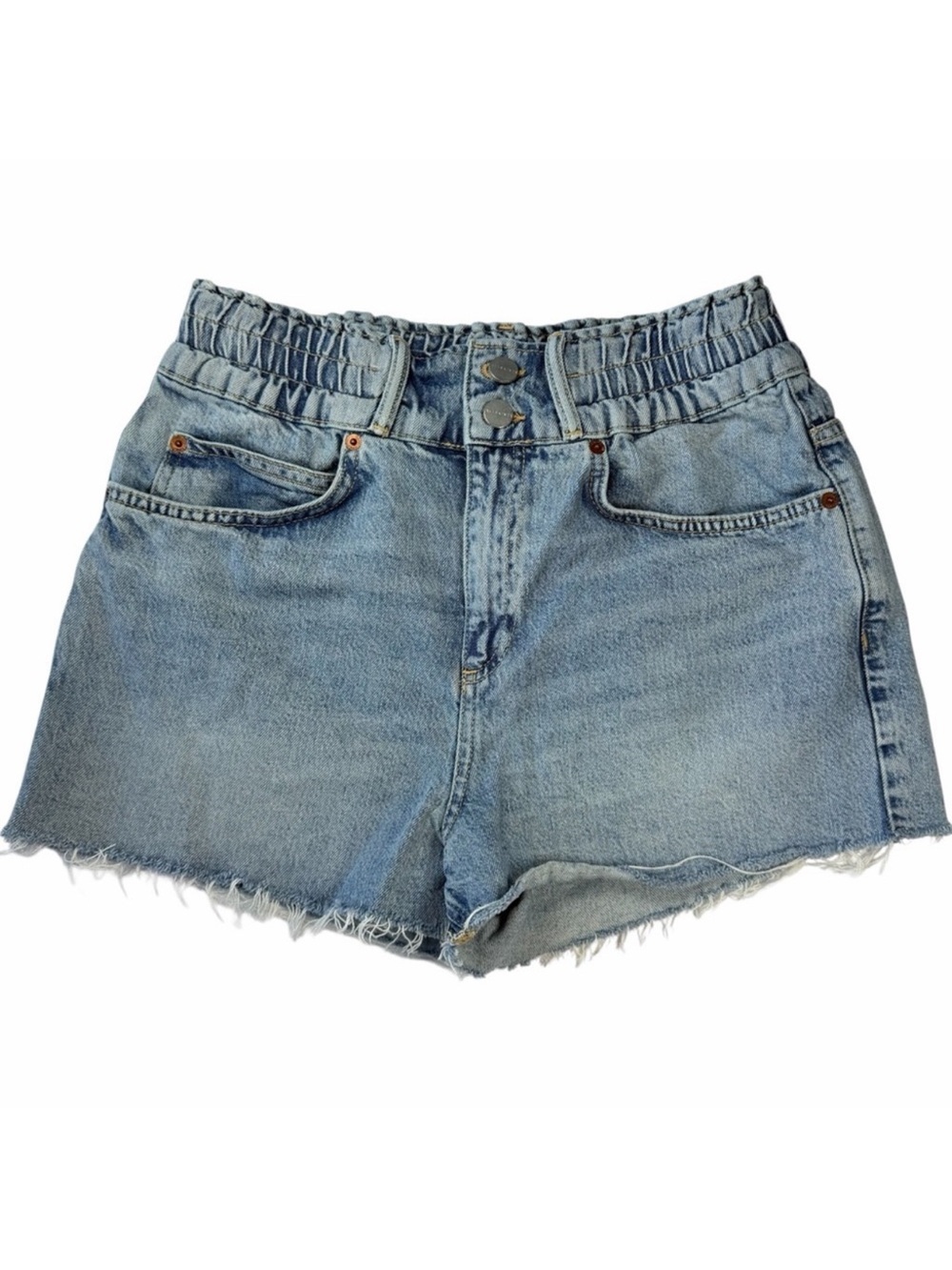✅ All Saints Light Blue Jean Paperback Shorts size 6